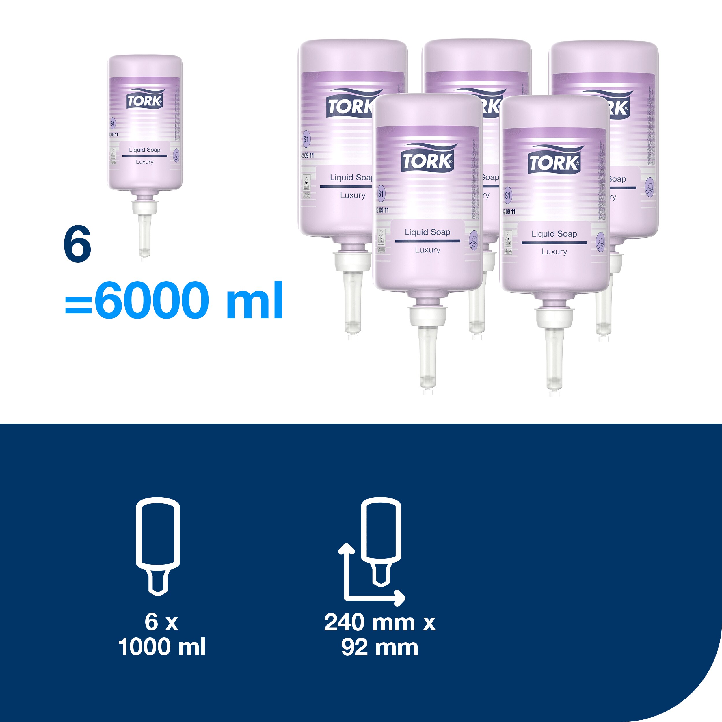 Tekuté mýdlo PREMIUM luxusní,  S1, 1 l = 1000 dávek