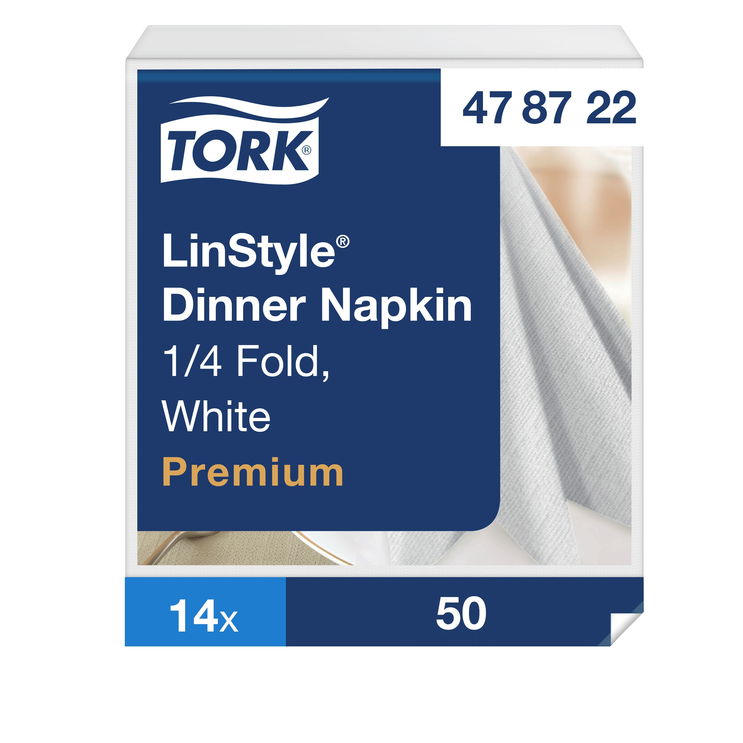 Ubrousky Linstyle PREMIUM 39 x 39cm, bílé, 50 ks