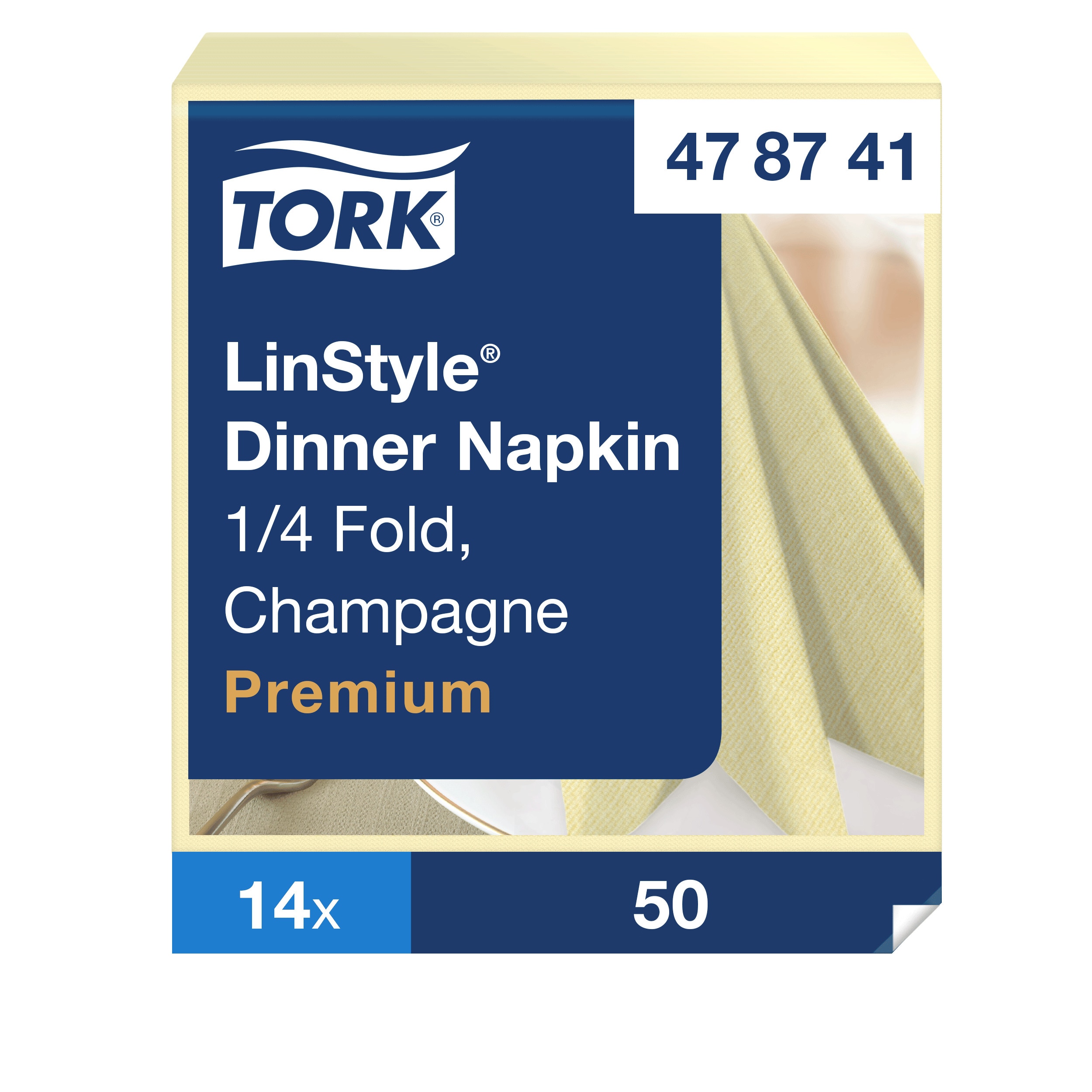 Ubrousky Linstyle PREMIUM 39 x 39 cm, champagne, 50 ks