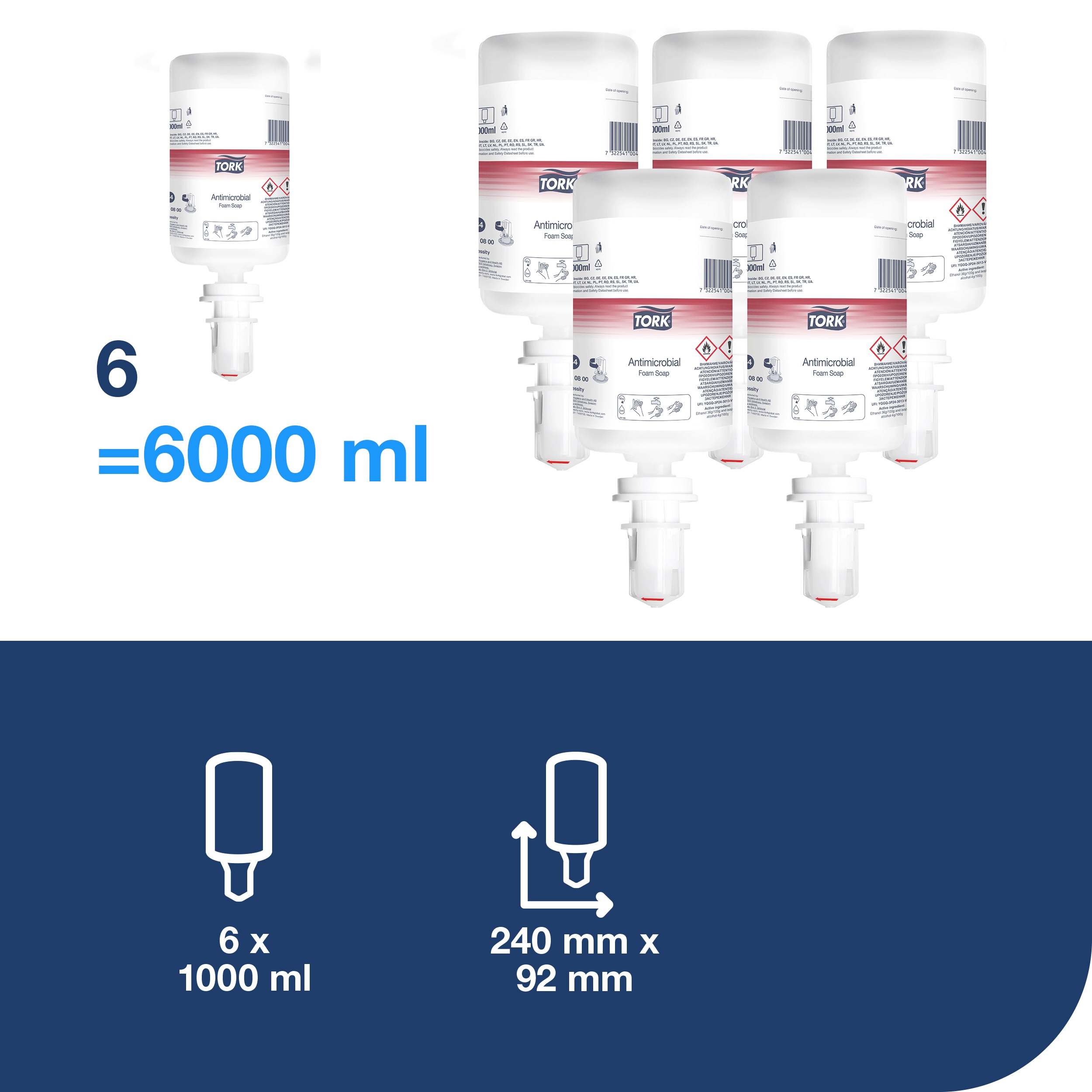 Pěnové mýdlo antimikrobiální S4, 1 l - čiré