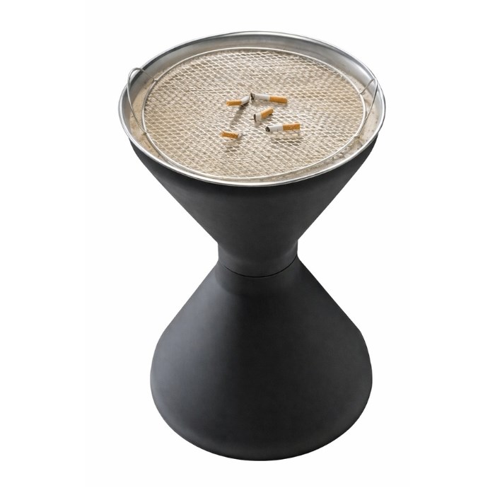 popelník stojanový Diabolo černý plast