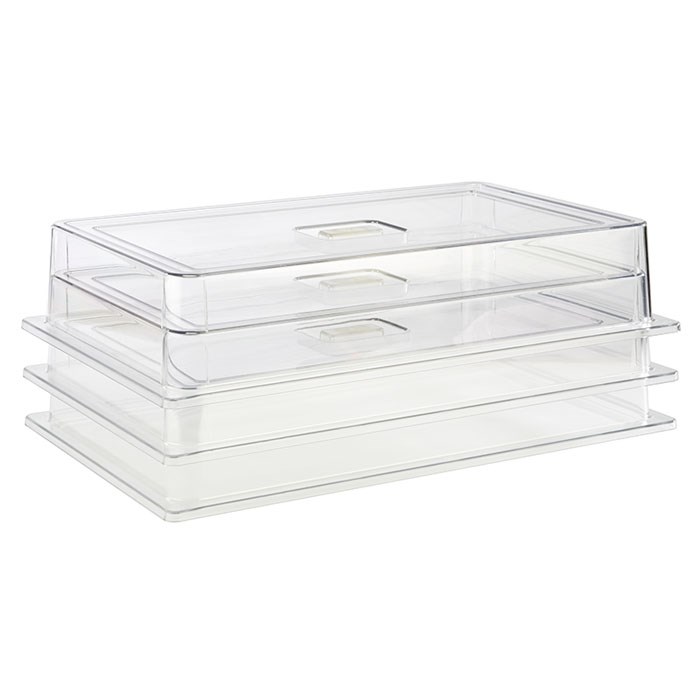 poklop  GN 1/1 plast, 53 x 32,5 cm, v. 9,5 cm, hranatý