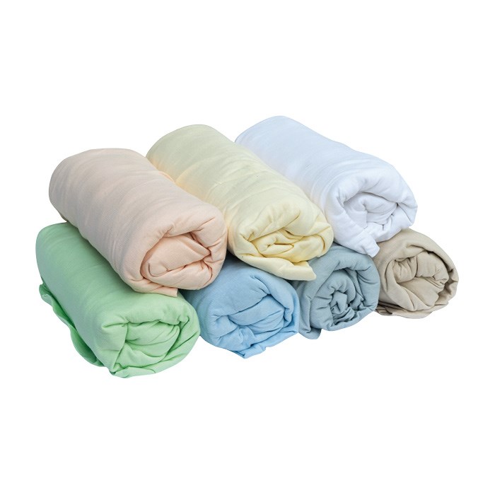 Prostěradlo JERSEY COMFORT, 180 x 200 x 22 cm, bílé, s gumou, 180g/m2, 100% bavlna