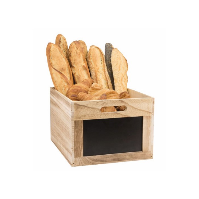 Dřevěný box  s popisovacími tabulkami 21 x 35 x 28,3 cm