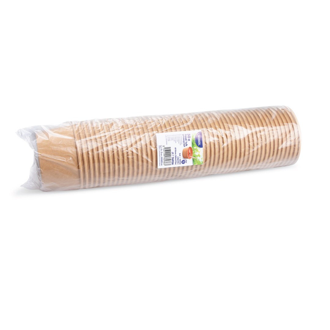miska papírová kulatá hnědá 350ml, 50ks