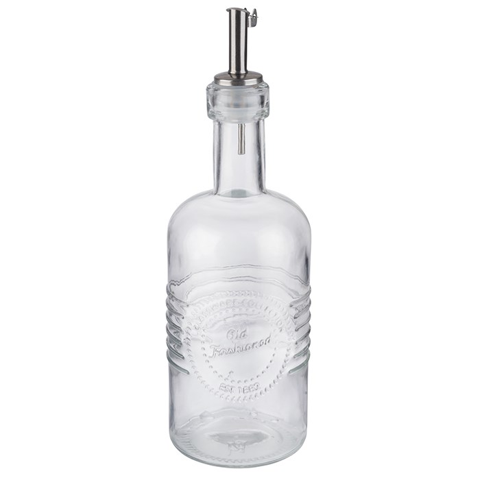 láhev na olej/ocet, sklo pr. 7 cm, v. 22 cm, 350 ml