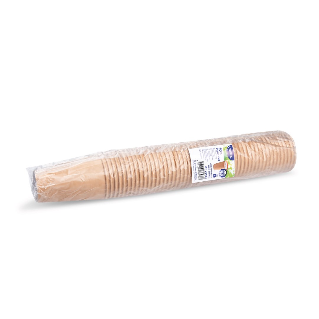 Papírový kelímek kraft 330ml ML / 50ks (pr. 80mm)