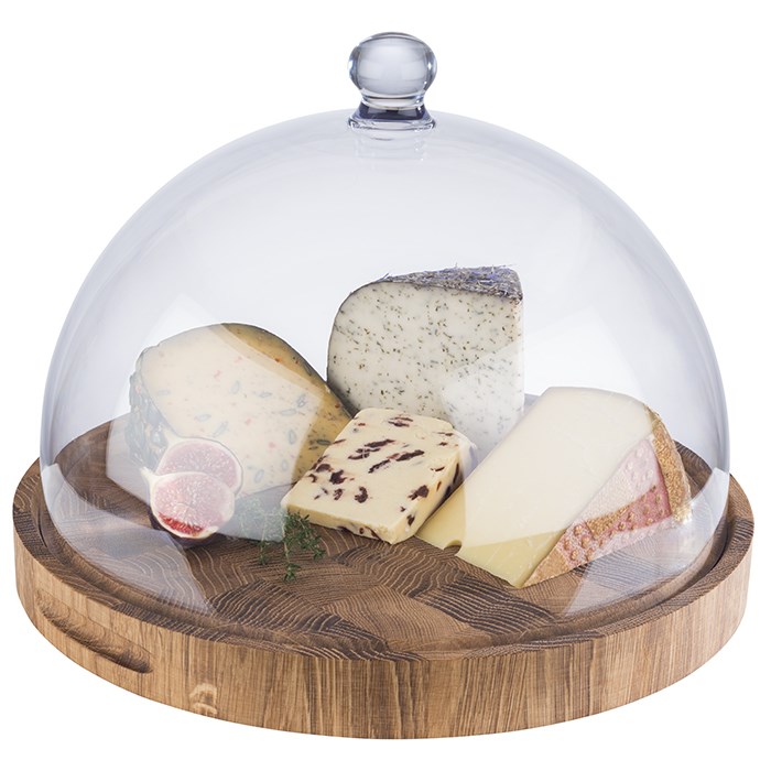 Servírovací prkno, průměr 39 cm, výška 4,5 cm, dub
