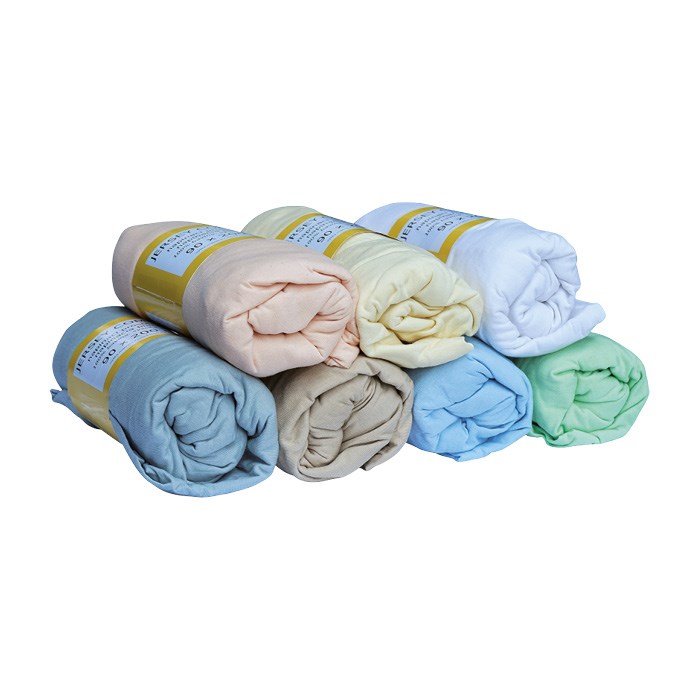 Prostěradlo JERSEY COMFORT, 90 x 200 x 22 cm, modré, s gumou, 180g/m2, 100 % bavlna