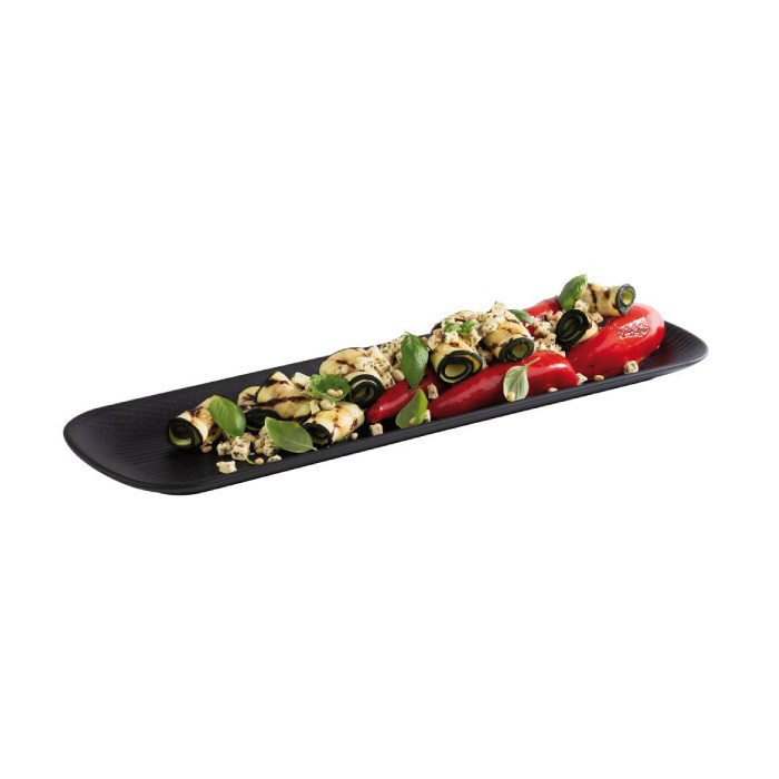 Melaminový podnos NERO GN 2/4, 53 x 16,2 x 2,5 cm, černý