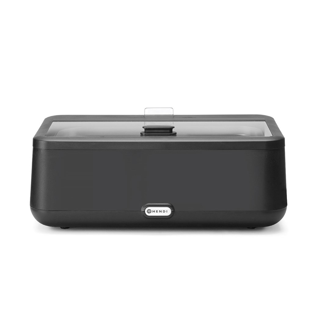Chafing dish UNIQ elektrický se skleněným víkem, GN 1/1,  12,5 l, černý