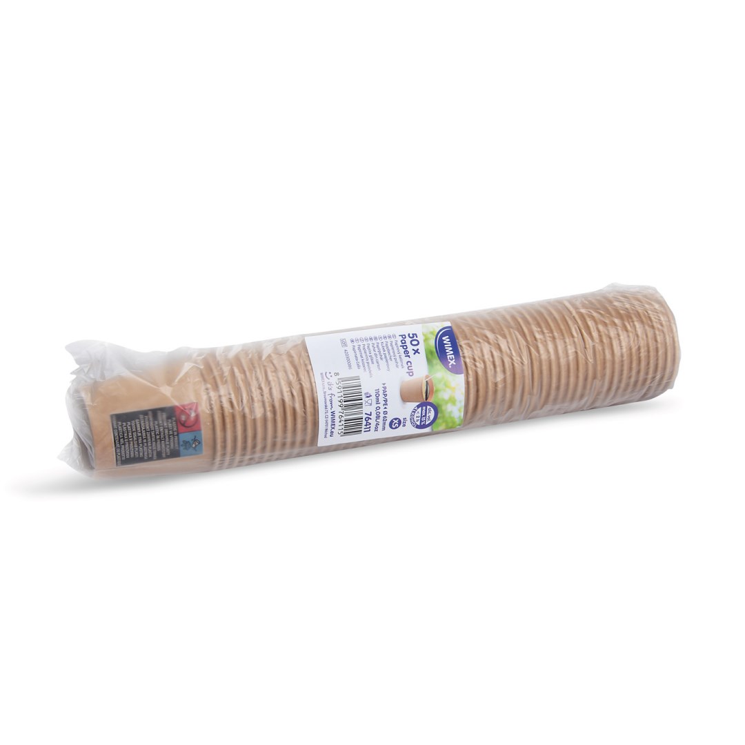 Hnědý papírový kelímek 110ml, 50 ks