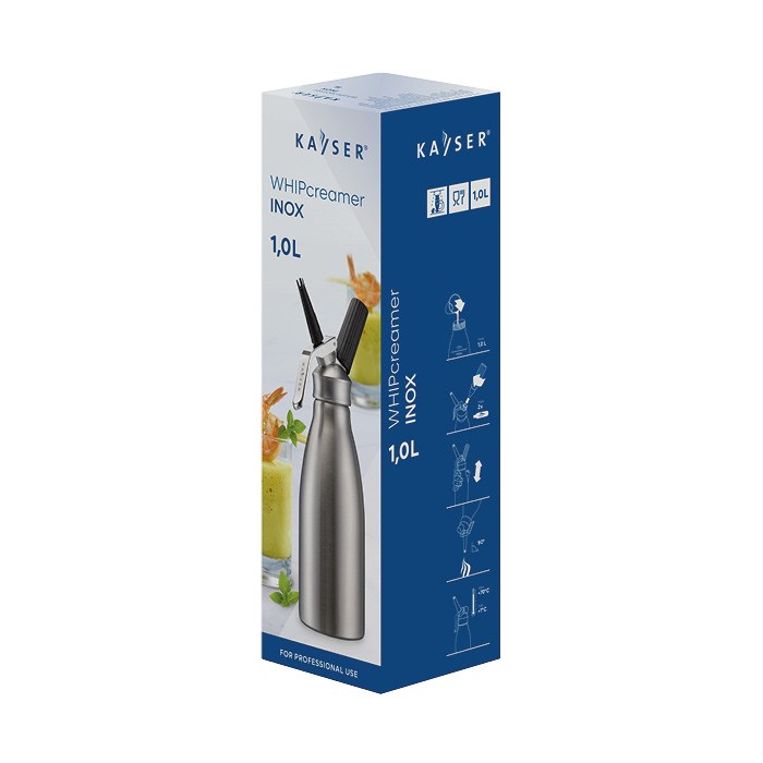 Šlehačková láhev 1 l INOX celonerezová