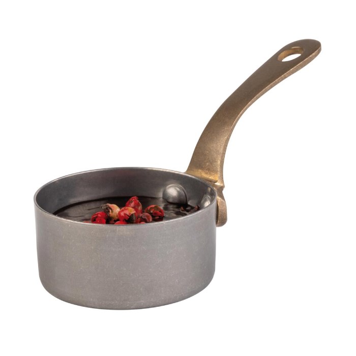Servírovací rendlík VINTARA, pr. 5,5cm cm, 0,05l nerez patina