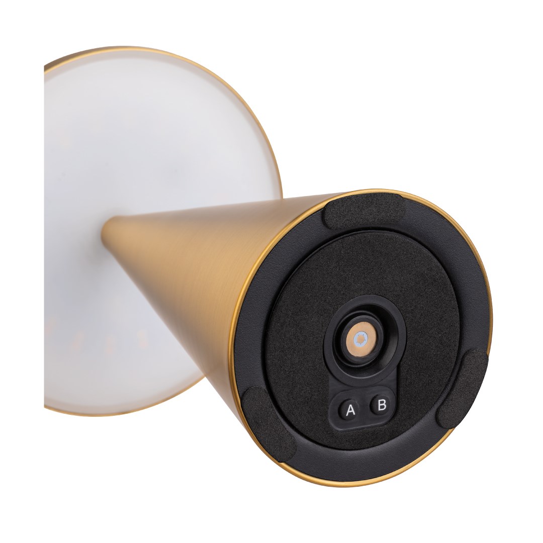 Stolní lampa CONE zlatá, výška 18 cm