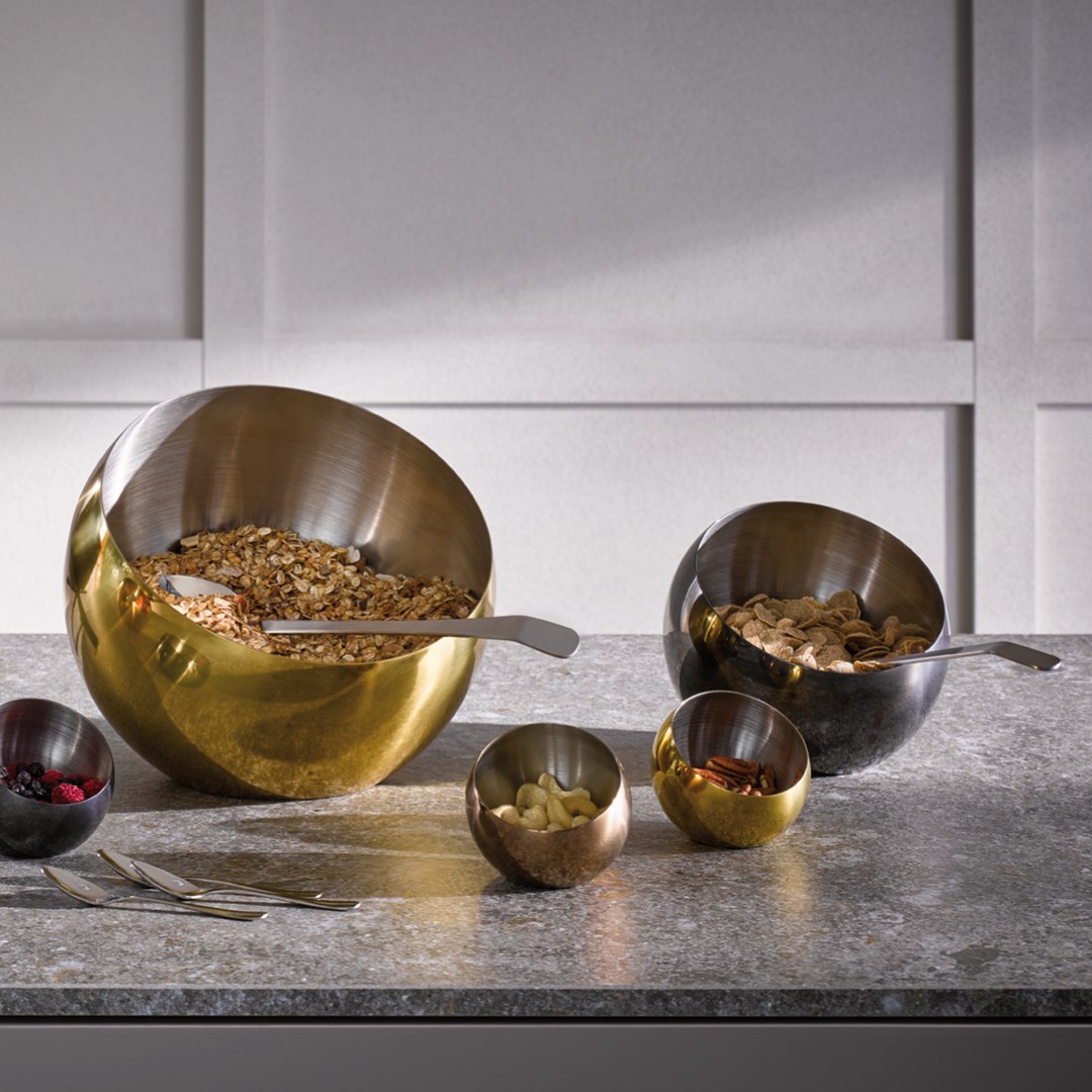 Miska SPHERE 8 cm bronz 3 ks