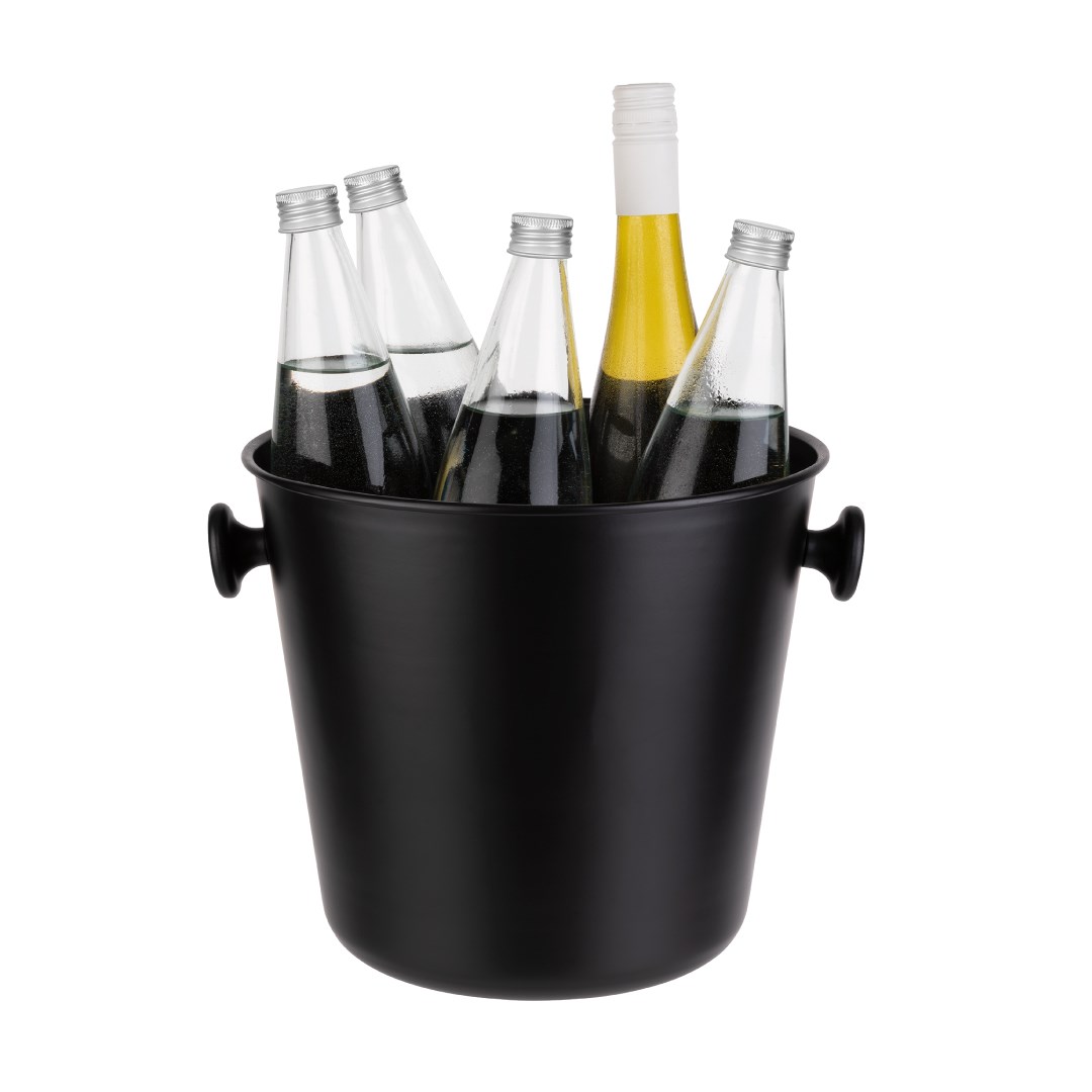 Chladič na sekt černý, výška 23 cm