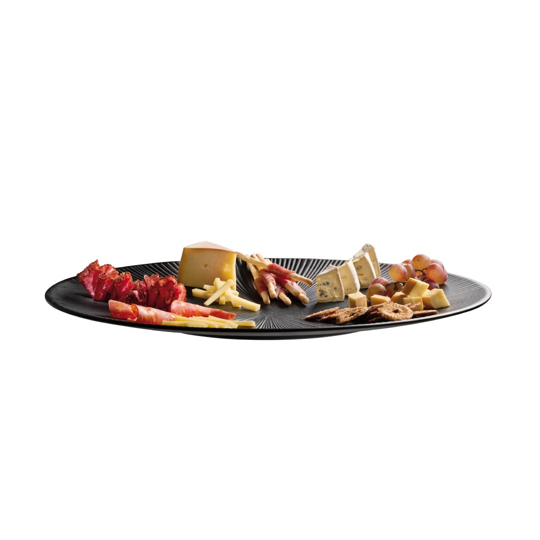 Melaminový servírovací talíř NERO, průměr 50 cm, černý