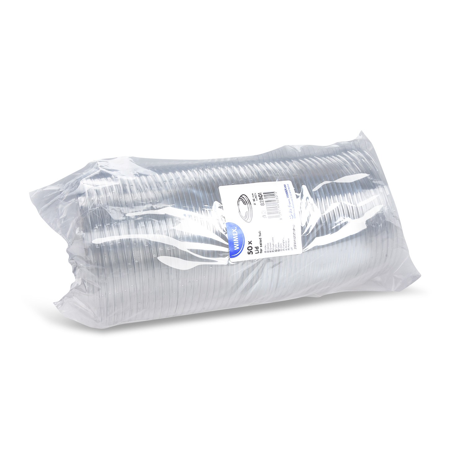 Víčko průhledné ploché (rPET) pro papírovou misku pr. 185 mm, 50 ks