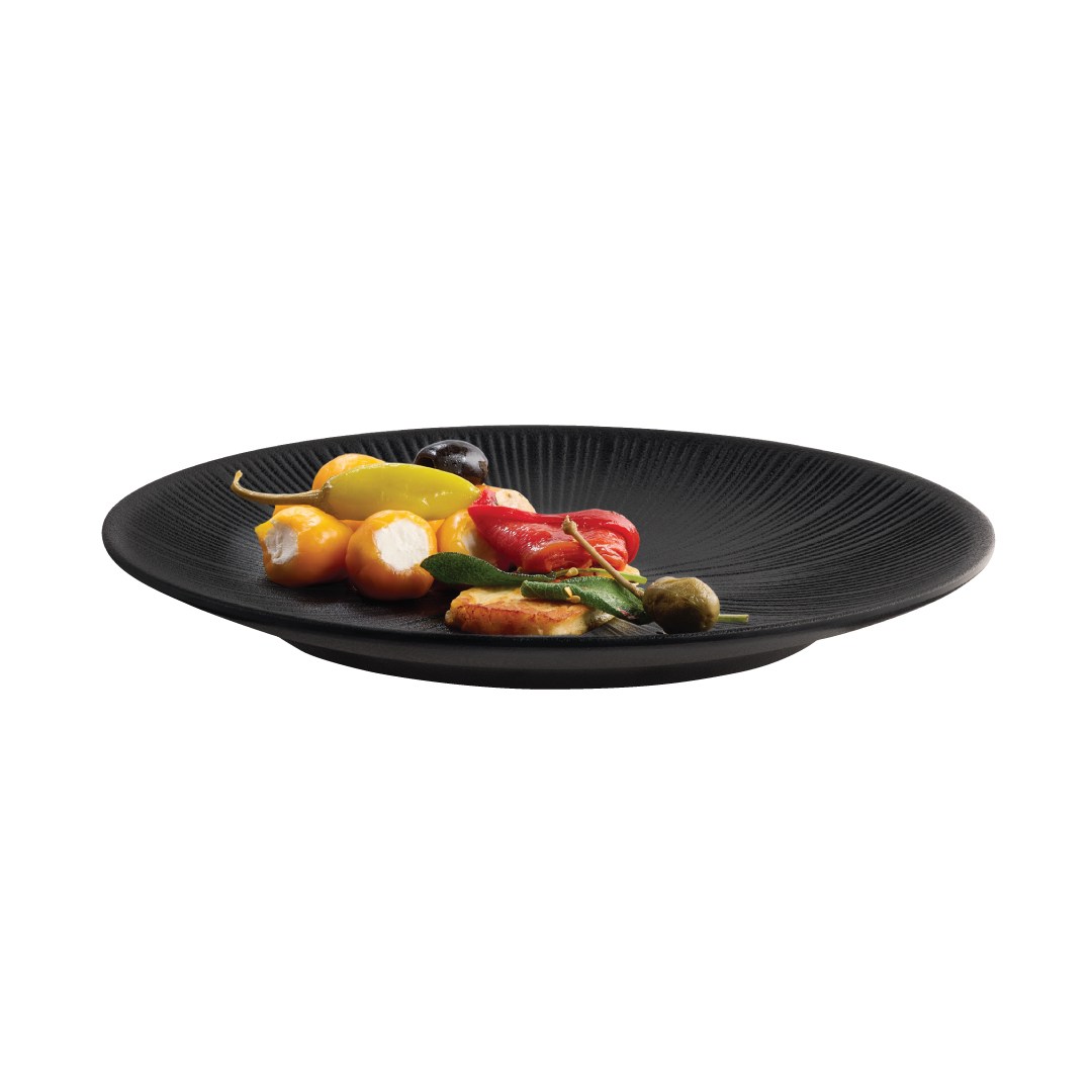 Melaminový talíř NERO, 29 cm, černý