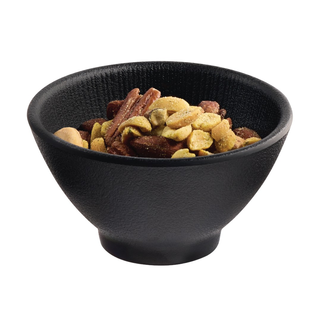 Melaminová miska NERO, 10 cm, černá