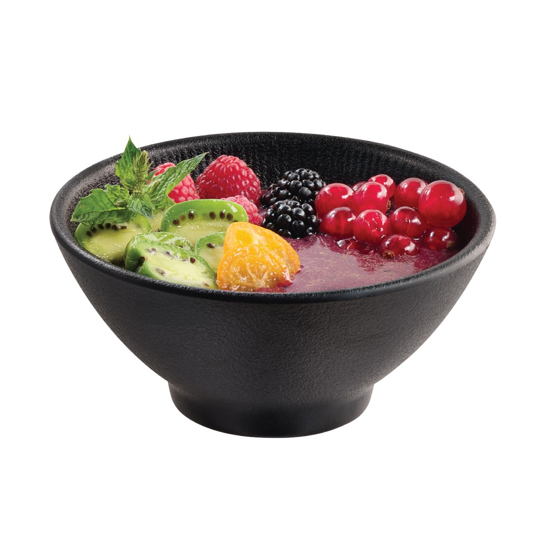 Melaminová miska NERO, 13 cm, černá