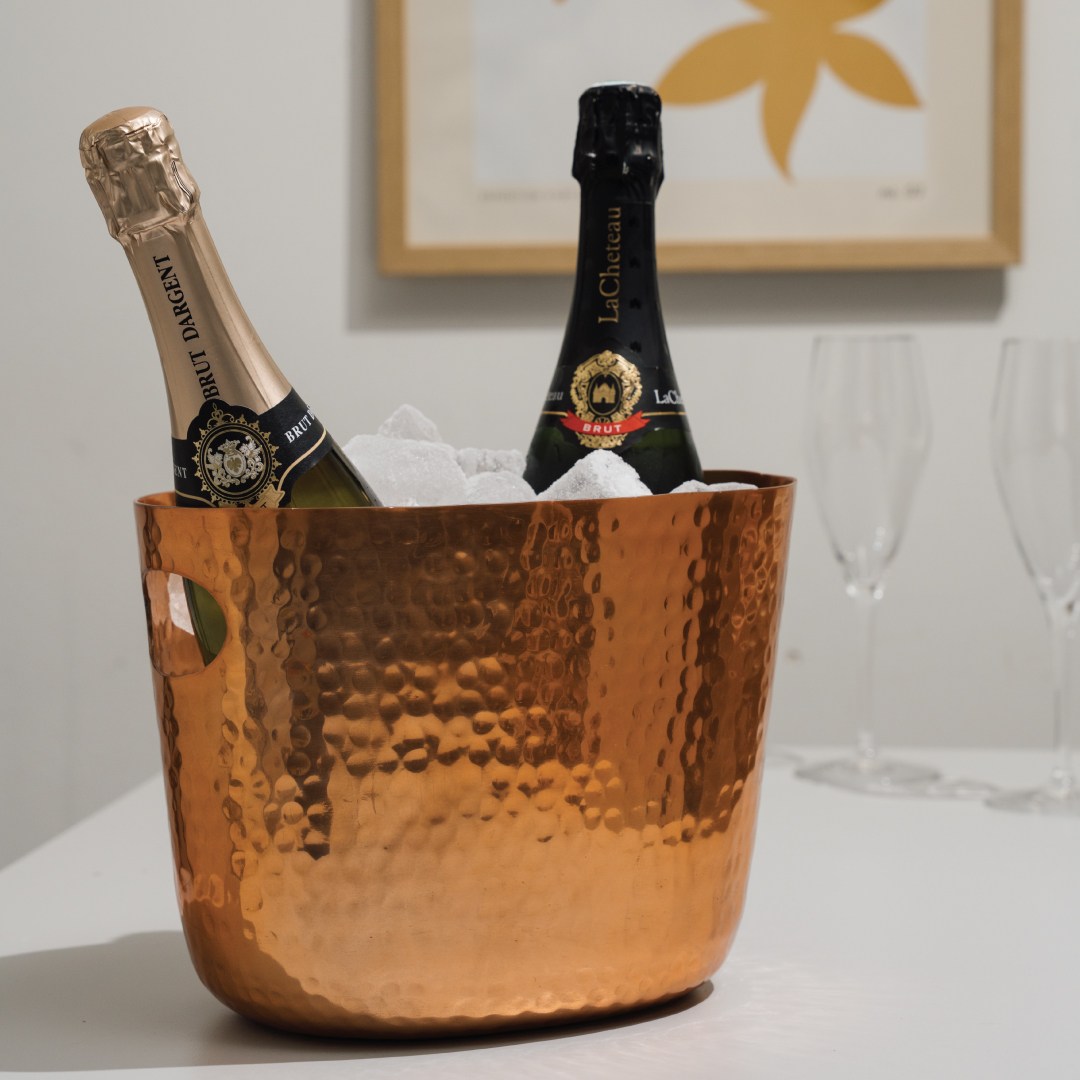 Chladič na sekt/víno, 3,9 l, hliníkový, barva měď