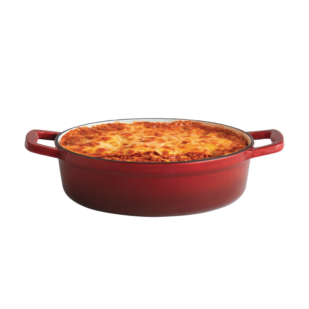Litinový pekáč s poklicí 5 STARS, 25 x 25 cm, červený 2,5l