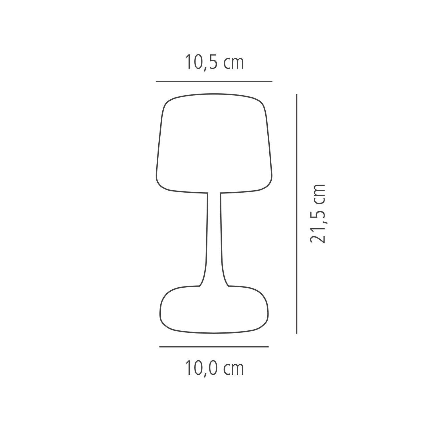 Stolní lampa SOHO, světle šedá, výška 21,5 cm