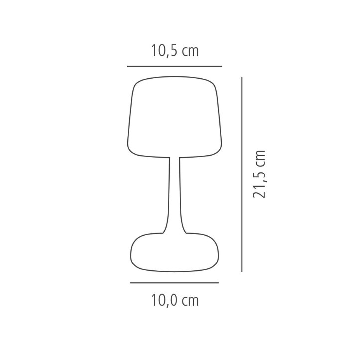 Stolní lampa SOHO, chrom, výška 21,5 cm