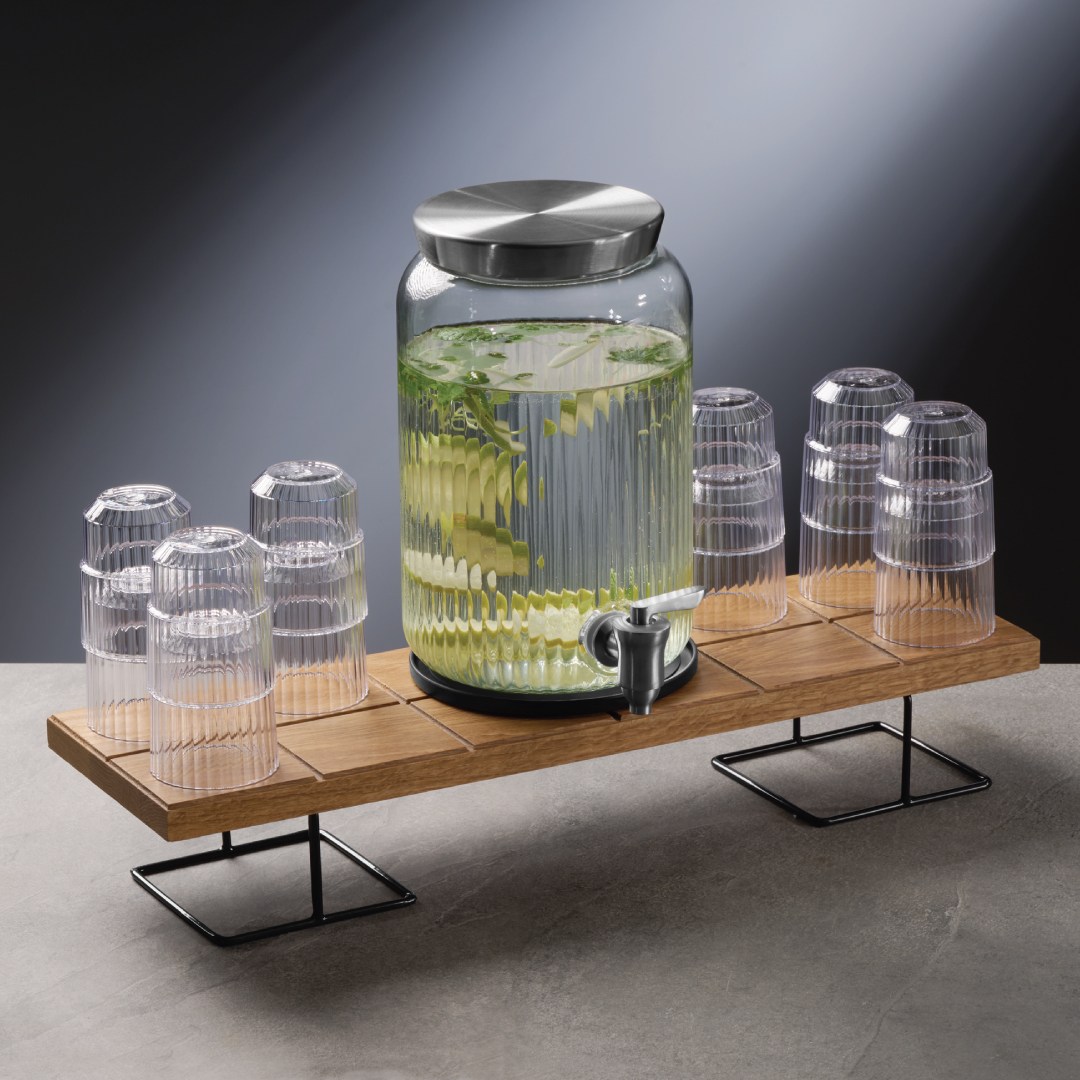 Podstavec pod nádobu na nápoje 3,8l melamin černý