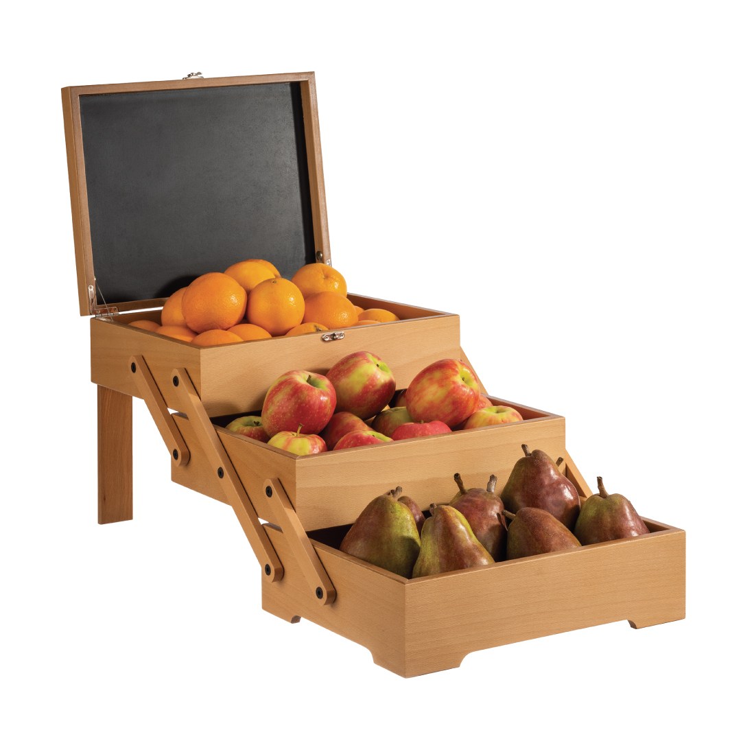 Box bufetový SEWING BASKET, 36x 29, v. 28cm, rozkládací dřevěný