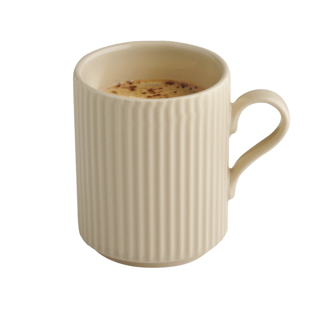 Hrnek THE GRID, porcelán, béžová pr. 7,5 cm, v. 9,5 cm, 240 ml