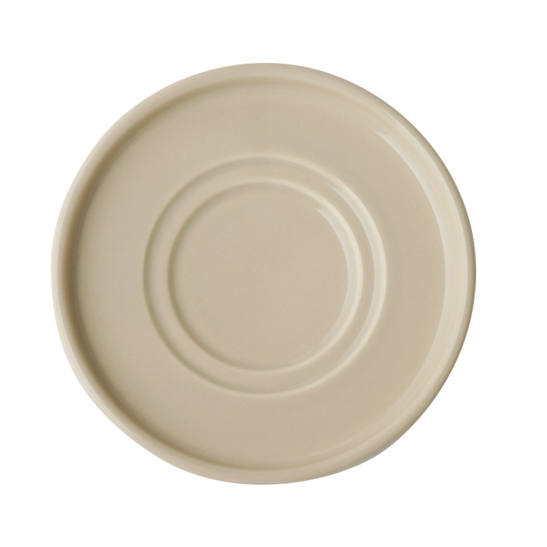 Podšálek THE GRID, porcelán, béžová pr. 12,5 cm, v. 2 cm