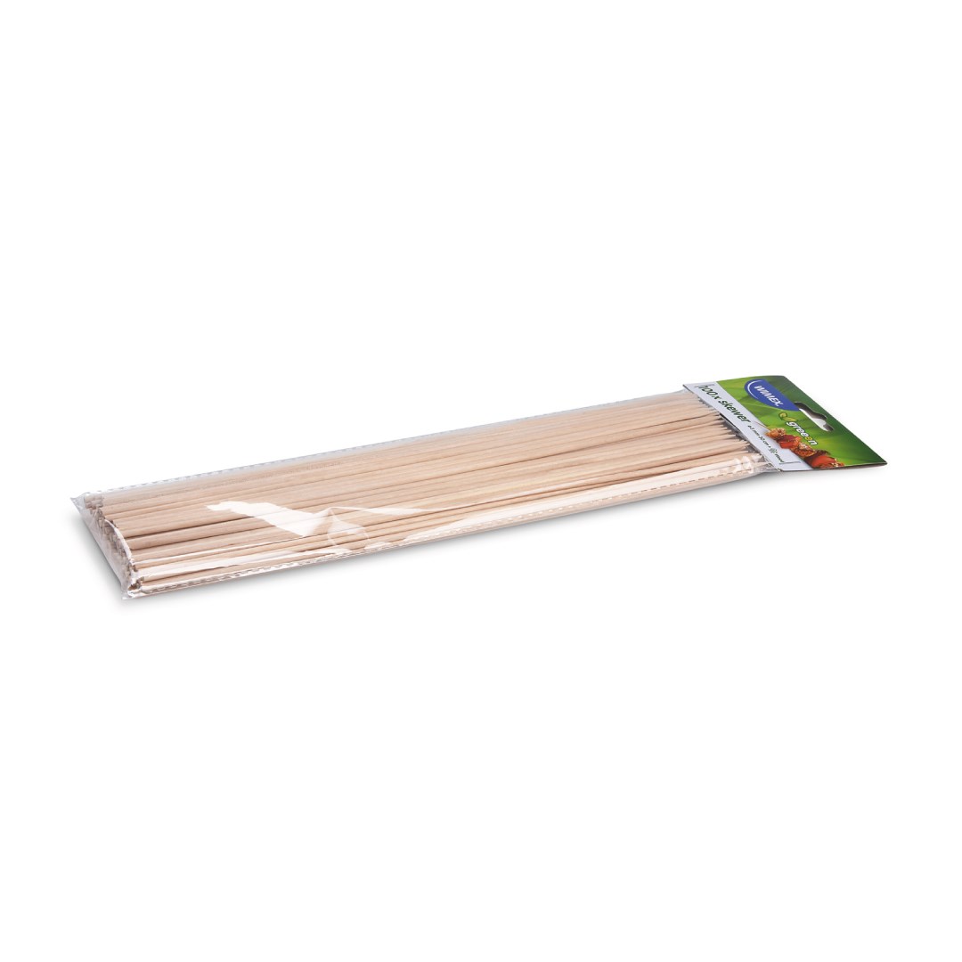 špejle 30 cm / 100 ks hrocené dřevěné