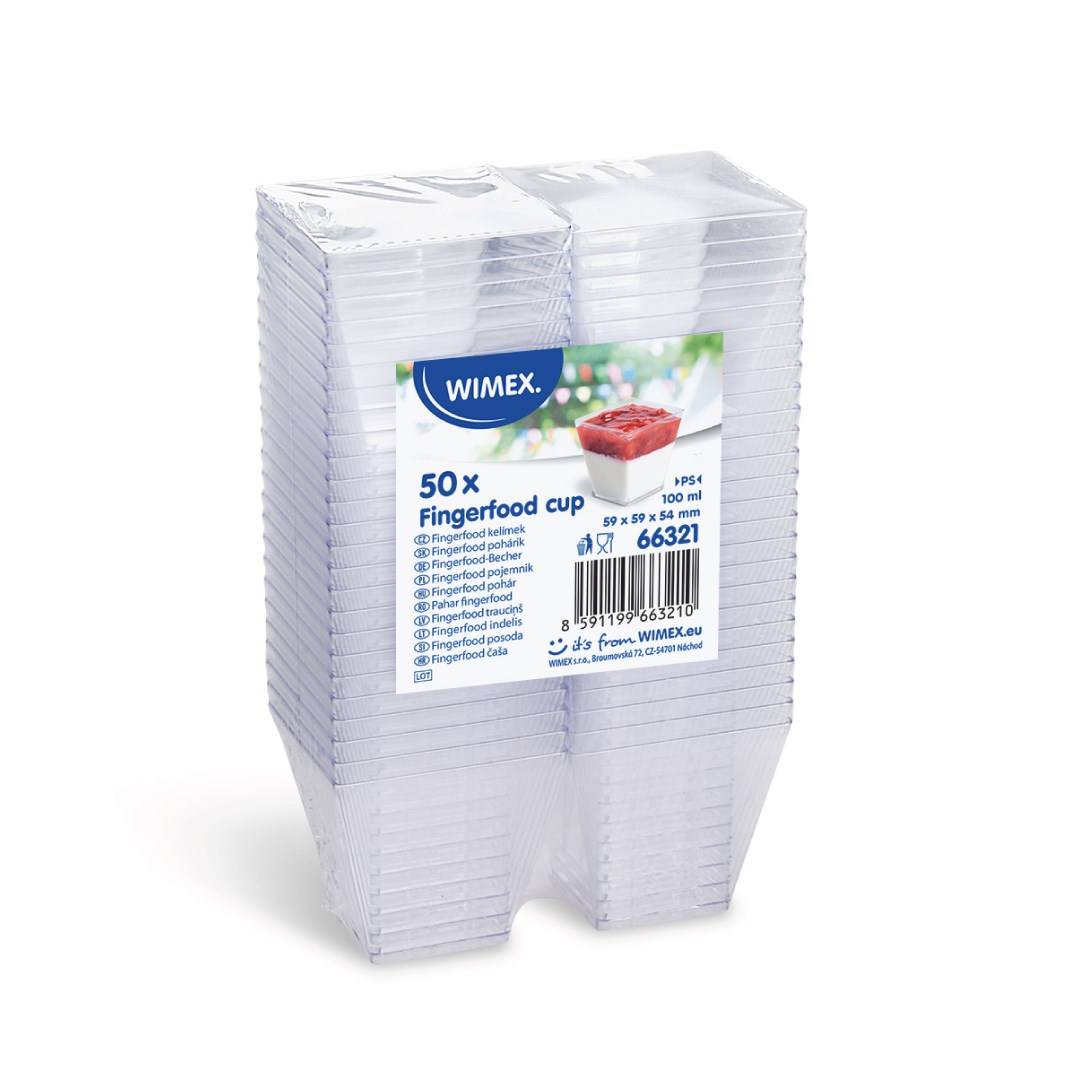 Hranatý kelímek Finger food 100ml / 50ks