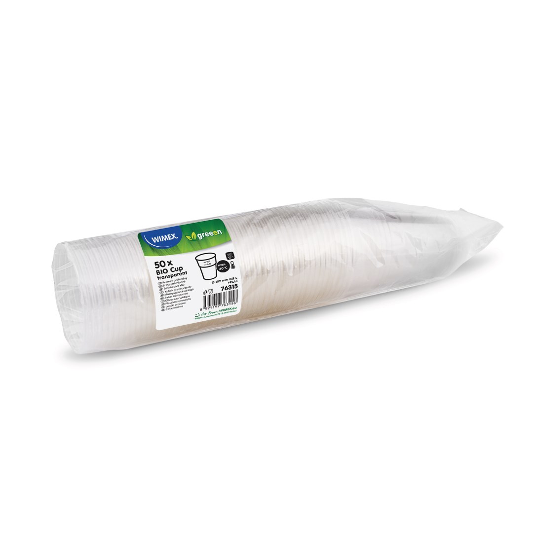 Kelímek BIO, průhledný (PLA) 0,5 l  / 50 ks