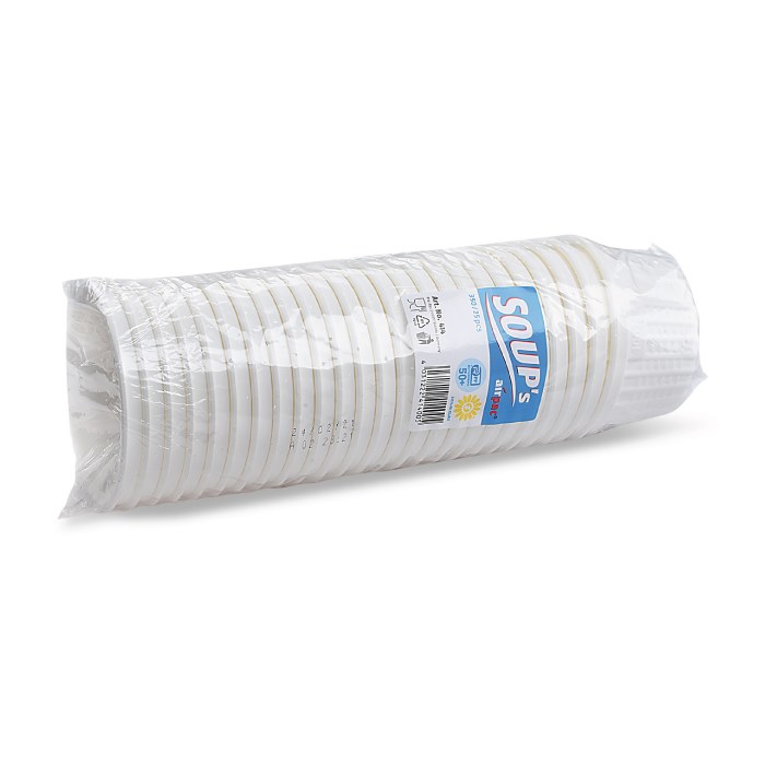 Termo miska "airpac" kulatá bílá, 350 ml, pr. 11,5 cm, (XPP) / 25 ks