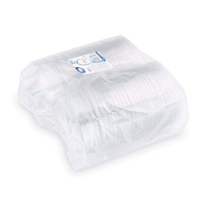 miska kulatá s víčkem 375ml 50ks, rPET průhledná