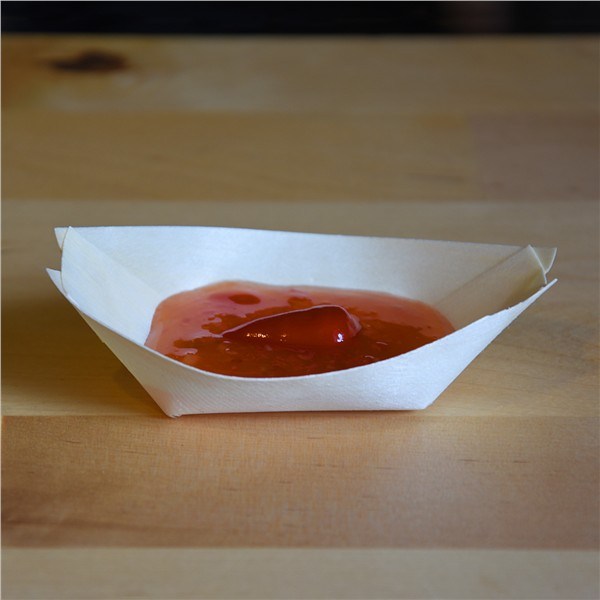 Fingerfood miska dřevěná, lodička 8x5,5cm 100ks
